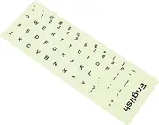 IWOWHERO 1Sheet Glow Dark English Keyboard Stickers for Laptop Desktop Replacement Decals with Dual Easy to Apply Craftsmanship