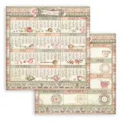 10 Pack Stamperia Double-Sided Cardstock 12"X12"-Calendar, Casa Granada SBB845