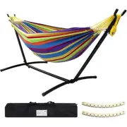 SZHLUX Double Hammock with Stand Included 450lb Capacity Steel Stand, Premium...