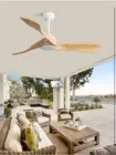 Sofucor 52 inch Solid Wood Ceiling Fan without light, with Remote Control