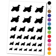 American Cocker Spaniel Dog Solid Temporary Tattoo Water Resistant Set