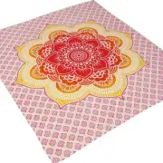 Oussum Mandala Tapestry Red Wall Hanging Decor Queen Bedspread Cotton Blanket