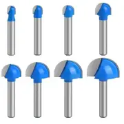 1/4 Inch Shank Blue Round Nose Router Bit Set, 1/4 Router Bit Set 1/4 Shank R...