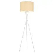Denise 1 Light Floor Lamp White & Wheat - DENISE FL-WHWT