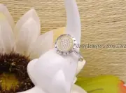 NEW Authentic Pandora Silver Gold SIGNATURE Pave Ring 52 6 196231CZ RETIRED