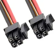 xiwai Molex Micro Fit Pitch 3.0mm 4Pin Connector ATX Power Supply Male to Male Power Adapter Cable for Computer Motherboard 1.97ft