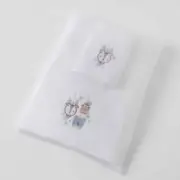 BABY BATH HAND TOWEL FACE WASHER SET embroidered kids gifts Christmas