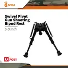 Spika Adjustable Swivel Pivot Rifle Gun Shooting Bipod Rest - 6- 9 Inch #bsr-3