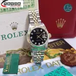 高端精品 ROLEX勞力士蠔式半金69173原廠全配件錶耳無洞錶徑26MM自動機械原廠黑十鑽面