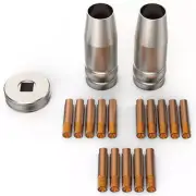 Rossi 18pc Welding Consumables Kit to Suit MIG/MAG 14-15AK Torch, Includes Tips,
