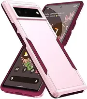 Moment Dextrad for Google Pixel 6 Case, Hard Back & Soft TPU Dual Layer Slim, Anti-Scratch, Full Shockproof Heavy Duty Protective Cover for Pixel 6 5G (Pink)