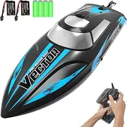 VOLANTEXRC RC Boat for kids,Radio Remote Boat for Pool Real Fsater,Suitable More Youther(79503-Black)