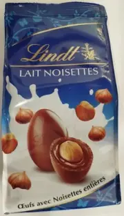 Lindt Milk Chocolate & Hazelnut Easter Eggs — 4.58 oz 130g