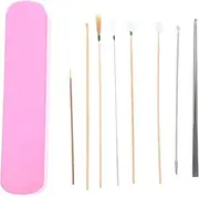 KOMBIUDA 8Pcs Stainless Steel Ear Cleaning Tools Ergonomic Ear Wax Removal Spoons Non Slip Design Durable