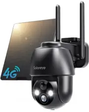 Solareye 4G LTE Cellular Solar Security Cameras Wireless Outdoor, 2K No WiFi ...