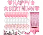 Rose Gold Birthday Party Decoration Banner,Rose Gold Fringe Curtain