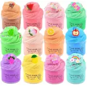 12 Pack Cloud Easter Making Slime Kit, with Rainbow Cake Watermelon Grapes Bu...