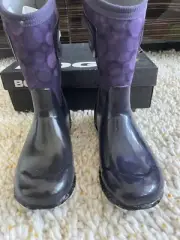 Bogs Waterproof Boots Kid size 3 Cool Purple (Grimace Approved) with Circles