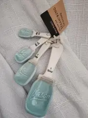 Ceramic Mason Jar Measuring Spoon Set ~ 4 Piece NOS