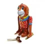 Clockwork Toy Spring Windup Toy Circus Monkey Kindergarten Ornament Office Decor