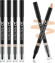 4pcs Concealer Pencil with Sponge,Full Coverage,Waterproof Under Eye Concealer Stick for Dark Circles,Blemishes,Aging Spots,Acne,Freckles