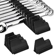 Ernst Manufacturing 20 Wrench Organizer - Black, Plastic, Wrench Organizer, Storage Rack, Workshop, Toolbox