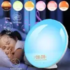 Digital Wake Up Light Alarm Clock FM Sunrise/Sunset Simulation Atmosphere Lamp