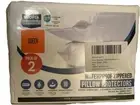 2 Waterproof Queen Size Pillow Protectors Zippered White Dust Mite Bed Bug
