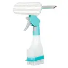 Compact Window Tool Cleaner with Rubber Squeegee Home Glass Kit 4-in-1