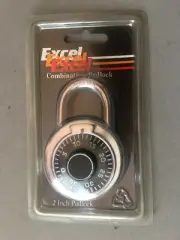 New Excel Combination Padlock Hardened Shackle 2 in Bicycle Sports Locker Target