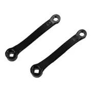 152mm Exercise Bike Crank Left and Right Gym Fitness Bike Accessories Indoor Cycling Bike Parts-Yvan Black