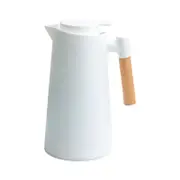 1L Thermal Coffee Carafe Double Walled Vacuum Coffee Pot Thermal Carafe Thermos Pot With Wood white