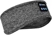 LEDON Wireless Bluetooth 5.0 Stereo Eye Mask Grey Headphones Earphone Sleep Music Headband (Grey)