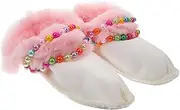 [GAROZATION] Plush Lining Cotton Slipper Cover Warm Cozy Fluffy Inserts Warm Liner Shoes Liners for Women Inner Lining Inner Soles for Shoes Clogs Fuzzy Inserts Boot Sleeve Inner White