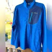 Eddie Bauer Royal Blue Cloud Quarter Zip Pullover Long Sleeve Fleece NWT M