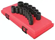 14 Pc. 1/2" Drive Metric Impact Socket Set SUU-2652 Brand New!
