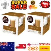 2 x High Quality NESCAFE Dolce Gusto Cafe Au Lait Coffee Pods 16 Capsules NEW AU