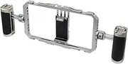 Smartphone Video Rig with 2 Shoe Mounts, Filmmaking Metal Case, Handheld Phone Video Stabilizer Grip, Tripod Mount Stan