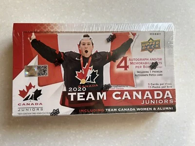 2020 Upper Deck Team Canada Juniors Sealed Box (4 HITS)