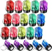 20 Pcs Mini Flashlight Keychains Bulk Plastic Portable Handheld LED Key Chains f
