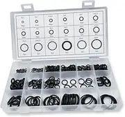 Jewkot 300 PCS Automotive O-Ring Gasket Assortment Kit, High Temperature Resistant Rubber Air Conditioning Compressor Port Sealing Ring, Multi-Functional Replacement Parts, Suitable for Cars (Black)