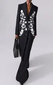 [Carolina Herrera] Embroidered Wool-Blend Coat