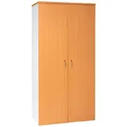 Velocity 1800mm Storage Cupboard Golden Beech and White