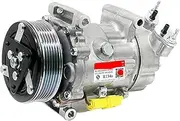 AC Air Conditioning Compressor ，Compatible For MINI， R55 Cooper 1.6L 2010-2016 Sd6v12 2758145 64529223392 64522758145 64529213175 64529233392