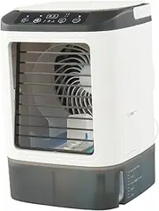 Portable Personal Mini Air Conditioner, 3 Speeds Mode 7 Color LED Cooling Air Conditioner, USB Rechargeable Desktop Cooling Fan, with Ice Box