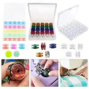 25 Spools + Bobbins Case Organiser Sewing Machine Bobbin Storage Clear Box