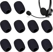 10 Pcs 30x20x8MM Mini Microphone Headset Windscreen Sponge Foam Mic Cover