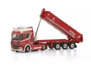 WSI - Scania R HL 4x2 with half pipe trailer 3axle 01-4087 / 1:50 scale