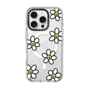 iPhone 16 Pro Clear Case MagSafe Compatible Smiling Daisies