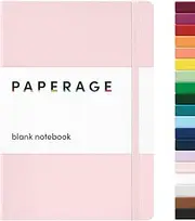 PAPERAGE Blank Journal Notebook, (Blush), 160 Pages, Medium 5.7 inches x 8 inches - 100 GSM Thick Paper, Hardcover